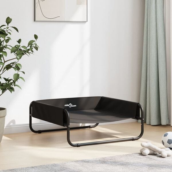 vidaXL løftet hundeseng oxfordstof og stål antracitgrå