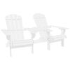 vidaXL Adirondack-havestole med bord massivt grantr&aelig; hvid