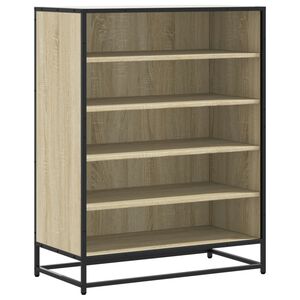 vidaXL skoskab 75x38x97,5 cm konstrueret tr&aelig; og metal sonoma-eg