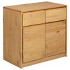 vidaXL sk&aelig;nk SAUDA 80x43x75,5 cm massivt fyrretr&aelig; egetr&aelig;sfarvet