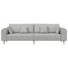 vidaXL Sofa med pude Skygrå 250 x 77 x 76 cm Stof