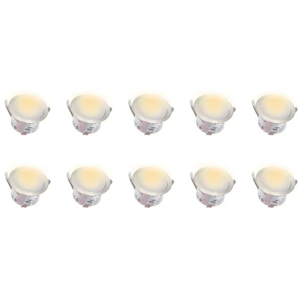 vidaXL LED-nedgravningsspots 10 stk. varmt hvidt lys