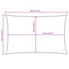 vidaXL solsejl 5x8 m rektangul&aelig;r oxfordstof brun