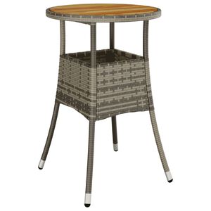 vidaXL havebord &Oslash;60x75 cm akacietr&aelig; og polyrattan gr&aring;
