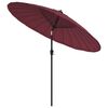 vidaXL parasol med aluminiumstang 270 cm bordeauxr&oslash;d