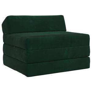 vidaXL Samlebar Sofa Seng M&oslash;rkegr&oslash;n 200 x 70 x 10 cm Fl&oslash;jl