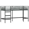 vidaXL B&oslash;rns Loft Seng Ramme Ensfarvet Sort 75 x 190 cm St&aring;l