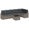 vidaXL Havesofa S&aelig;t 7 stk. Lysegr&aring; polyrattan