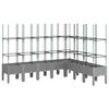 vidaXL plantekasse med espalier 200x160x142,5 cm PP lysegr&aring;