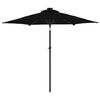 vidaXL parasol med st&aring;lstang 225x225x212 cm sort