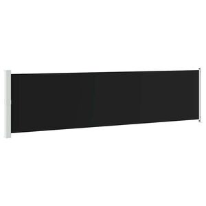 vidaXL sammenrullelig sidemarkise til terrassen 600x160 cm sort