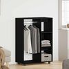 vidaXL garderobe sort egetr&aelig; 80x40x110 cm konstrueret tr&aelig;