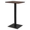 vidaXL bistrobord 70x70x107 cm m&oslash;rkt asketr&aelig;sfarvet