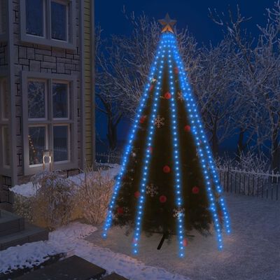 vidaXL lysnet til juletræ 400 lysdioder 400 cm blå