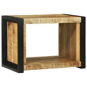 vidaXL V&aelig;g Cube med opbevaring Brun 55 x 35 x 40 cm Massivt mangotr&aelig;