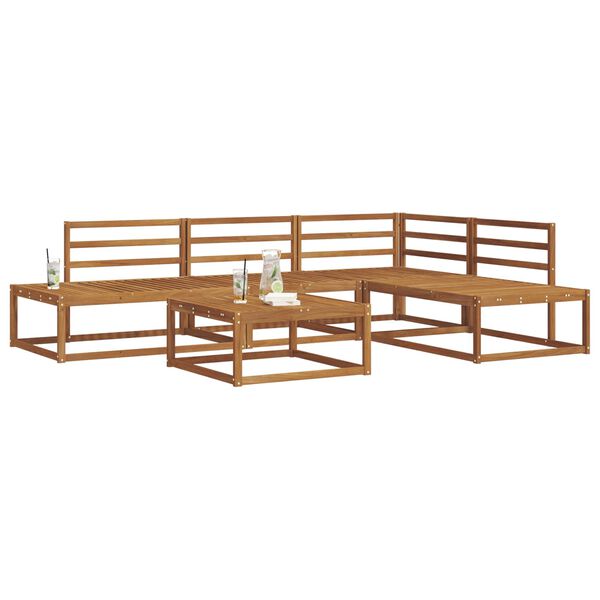 vidaXL Udend&oslash;rs sofagruppe 5 Stk Naturfarvet Massivt Akacietr&aelig;