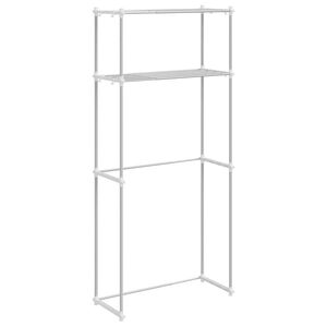 vidaXL Vaskemaskinehylde Hvid 70 x 27 x 136 cm Aluminium
