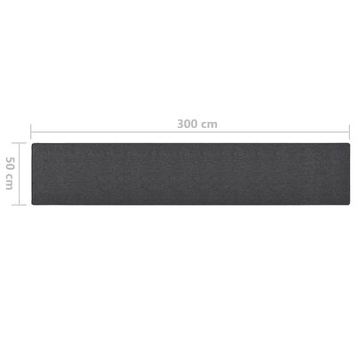vidaXL tæppeløber 50x300 cm antracitgrå