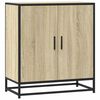 vidaXL skab 68x35x76 cm konstrueret tr&aelig; og metal sonoma-eg