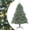 vidaXL Kunstigt juletr&aelig; Gr&oslash;n 240 cm PVC og plastik og st&aring;l