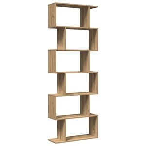 vidaXL bogreol/rumdeler 70x24x193cm 6 niveauer konstrueret tr&aelig; kunsteg