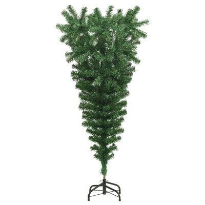 vidaXL omvendt kunstigt juletræ med fod 120 cm grøn