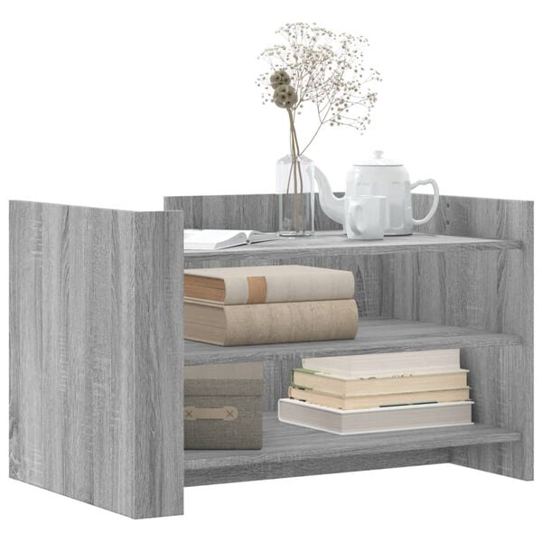 vidaXL sofabord 80x50x50 cm konstrueret træ grå sonoma-eg