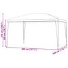 vidaXL Party Tent R&oslash;d 400 x 300 x 255 cm PE og st&aring;l
