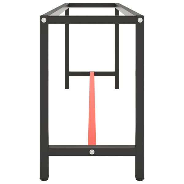 vidaXL stel til arbejdsb&aelig;nk 210x50x79 cm metal mat sort og mat r&oslash;d