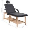 vidaXL massagebord 3 zoner kunstlæder sort