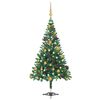 vidaXL kunstigt juletr&aelig; med lys og kugles&aelig;t 120 cm 230 grene