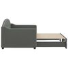 vidaXL daybed med udtr&aelig;k 80x200 cm stof m&oslash;rkegr&aring;