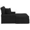 vidaXL Chaise lounge med volant med pude Sort 91 x 157 x 91 cm Stof