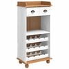 vidaXL Vinskab ASKIM Hvid med Honning Top 57 x 37 x 114 cm