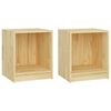vidaXL sengeborde 2 stk. 35,5x33,5x41,5 cm massivt fyrretr&aelig;