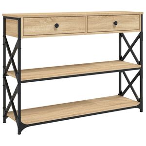 vidaXL konsolbord 100x28x75 cm konstrueret tr&aelig; sonoma-eg
