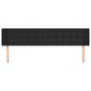 vidaXL sengegavl med kanter 203x16x78/88 cm kunstl&aelig;der sort