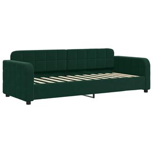 vidaXL daybed 80x200 cm velour m&oslash;rkegr&oslash;n