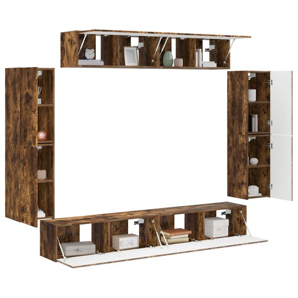 vidaXL TV-skab 8 pcs R&oslash;get eg