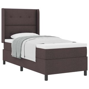 vidaXL Box spring seng med pude M&oslash;rk Brun 200 x 80 cm Stof