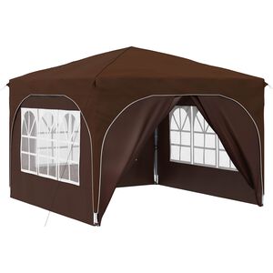 vidaXL Pop-up Festtelt 290 x 290 x 245 cm Brun