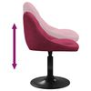 vidaXL drejelige spisebordsstole 4 stk. fløjl vinrød