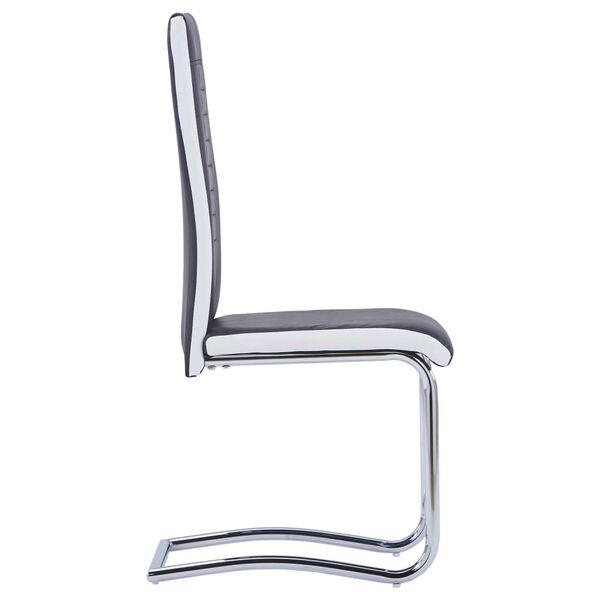 vidaXL spisebordsstole med cantilever 4 stk. kunstl&aelig;der sort