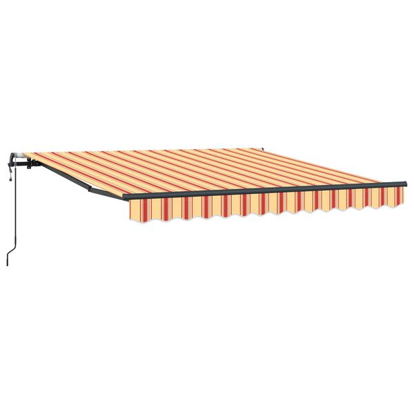 vidaXL Utr&aelig;kkelig Markise Gul og orange 300 x 250 cm Stof og aluminium
