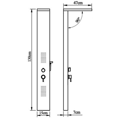 vidaXL bruserpanelsystem i rustfrit stål firkantet