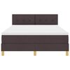 vidaXL Box spring seng med madras Mørkebrun 160 x 200 cm Stof