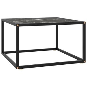 vidaXL sofabord 60x60x35 cm marmorglas sort