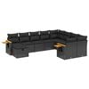 vidaXL Patio Sofa Set 8-personers Black