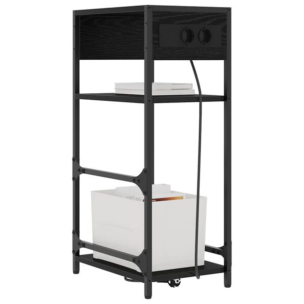 vidaXL Natskab Sort eg 40 x 27 x 76 cm Konstrueret tr&aelig;