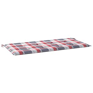vidaXL hynde til haveb&aelig;nk 100x50x3 cm oxfordstof ternet r&oslash;d